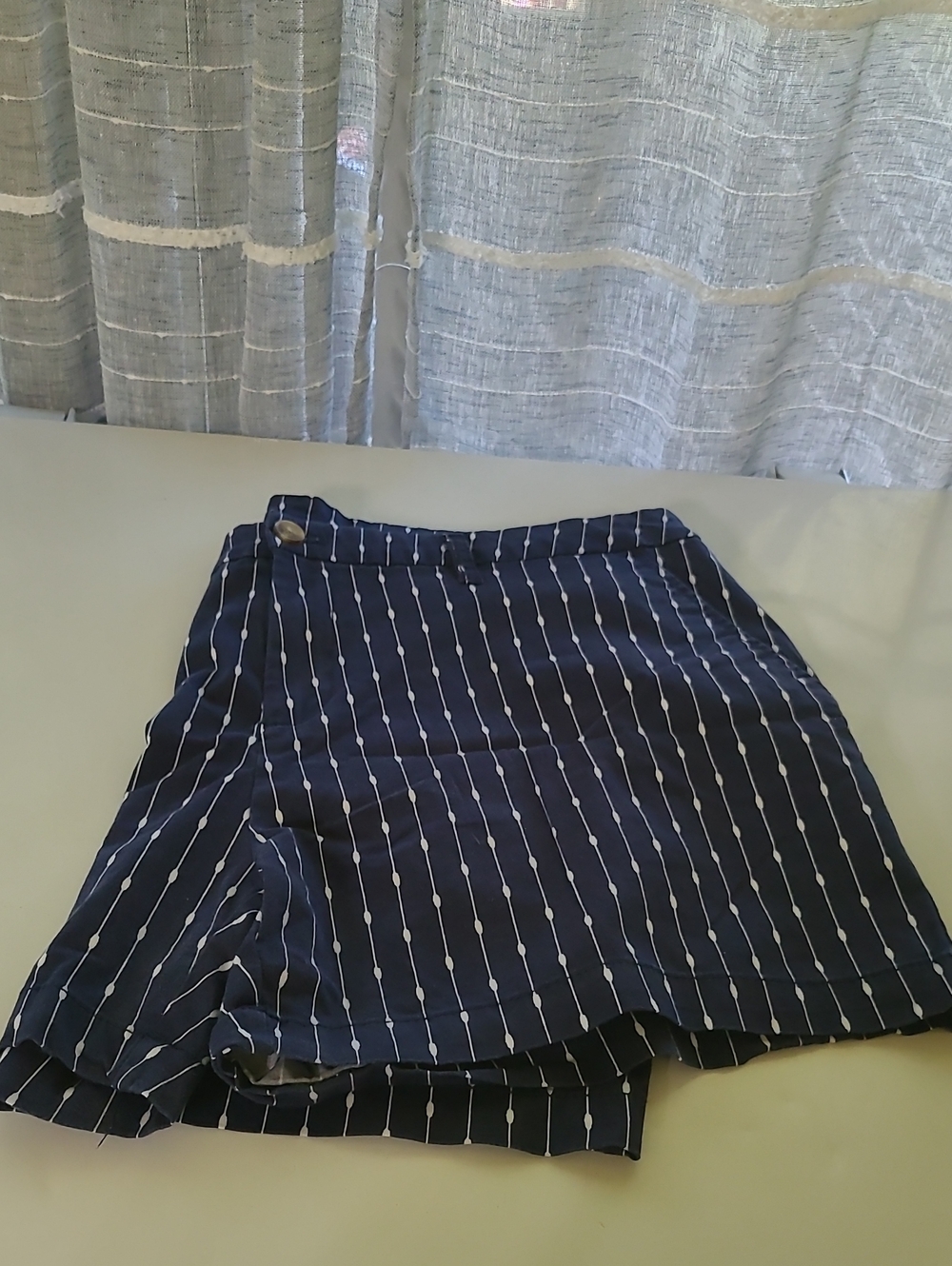 Faded Glory Navy and White Pinstripe Shorts